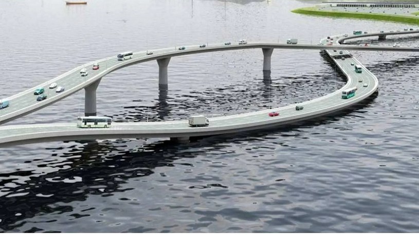 Ten most to prawdziwy drogowy rollercoaster, na którym ma obowiązywać zarówno prawo, jak i lewostronny ruch pojazdów. Projekt powstał w Chinach i według planu, w przyszłości ma połączyć kontynentalne Chiny z Hongkongiem.