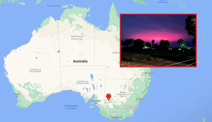 Różowe niebo nad australijskim miastem. Przyczyna okazała się prozaiczna