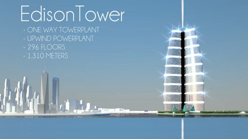 Edison Tower to "pionowe miasto", które może powstać w Nowym Jorku do końca lat 20. Twórcy uważają, że będzie to pierwsze zbudowane na tak wielką skalę i z ogromnym rozmachem miasto w mieście.