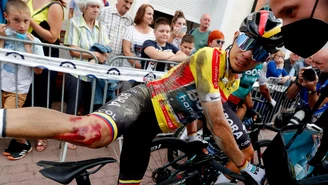Lider Tour de Pologne leżał w kraksie. Sylwester Szmyd uspokaja