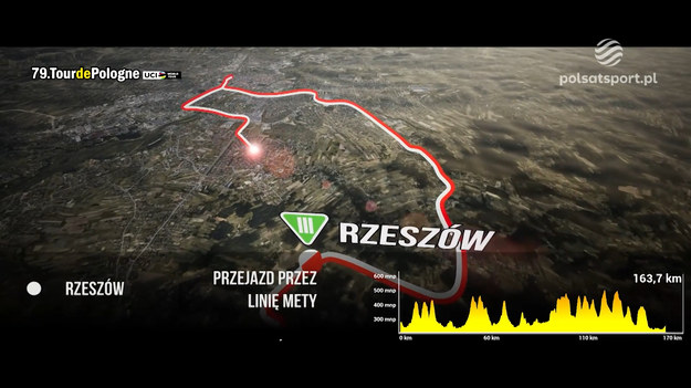 Mapa piątego odcinka Tour de Pologne 2022.

