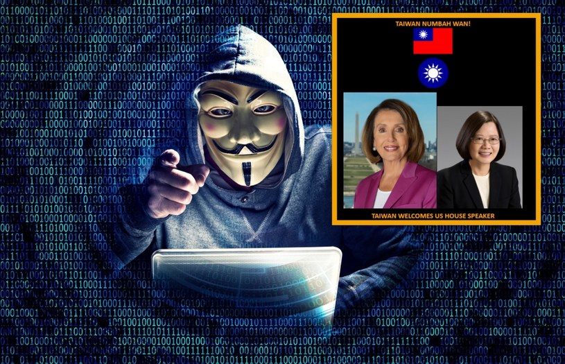 Najsłynniejszy kolektyw hakerski postanowił o sobie przypomnieć, okazując wsparcie dla Tajwanu i odbywającej się tam w terminie 2-3 sierpnia wizyty spikerki Izby Reprezentantów Stanów Zjednoczonych, Nancy Pelosi. 