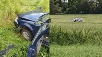 Uciekał przed policją kilka kilometrów. Pościg zakończył się w potoku