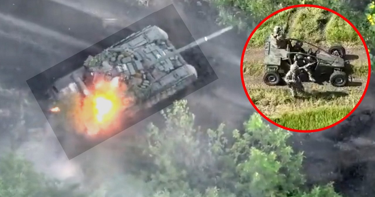 Ukraińcy zrzucają z dronów granaty w słoikach po ogórkach, przerabiają pojazdy transportowe na wyrzutnie rakiet, a teraz nawet wykorzystują pickupy i buggy do niszczenia czołgów jeden po drugim.