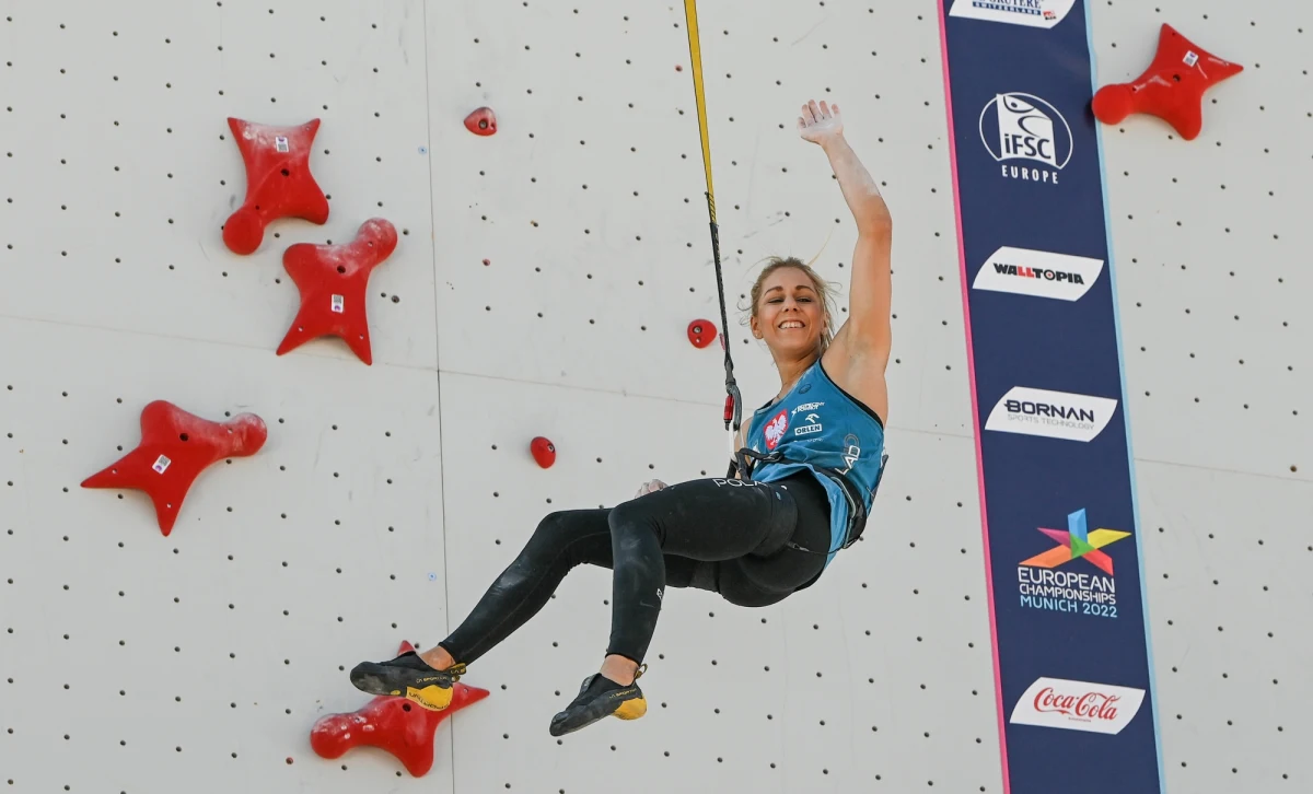 Reprezentanci Polski we wspinaczce sportowej na czas wywalczyli w Monachium cztery medale mistrzostw Europy. W rywalizacji kobiet triumfowała Aleksandra Mirosław, przed Aleksandrą Kałucką i Natalią Kałucką, natomiast drugi wśród mężczyzn był Marcin Dzieński.