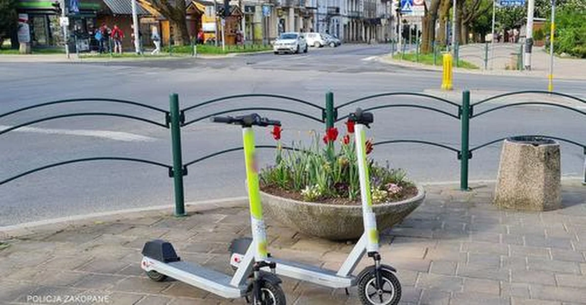 Po 2,5 tysiąca mandatu dostali pijani, młodzi turyści, którzy urządzili sobie rajd po Zakopanem, na elektrycznych hulajnogach. Niebezpieczną zabawę turystów z województwa mazowieckiego, przerwał patrol drogówki. 