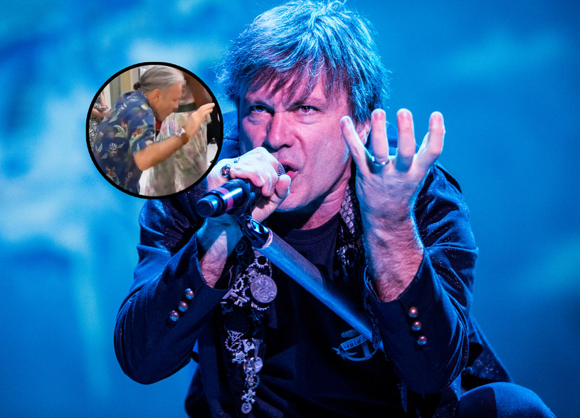 Bruce Dickinson, frontman grupy Iron Maiden, pojawił się na weselu swojego syna, Austina. Po sieci krążą filmiki z jego wyczynów.