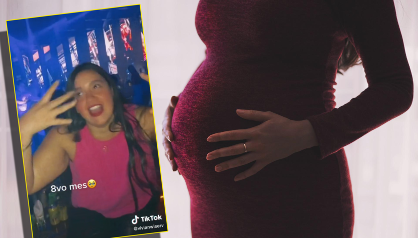 México.  La joven de 20 años comenzó a dar a luz en un club.  no sabia que estaba embarazada