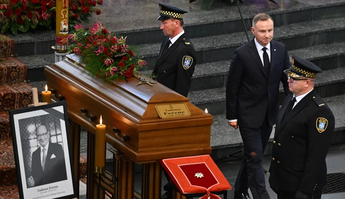 Pogrzeb Tadeusza Ferenca. Został pośmiertnie odznaczony 