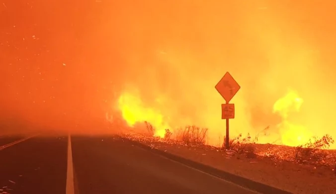 USA: Wielki pożar koło Los Angeles. Rozprzestrzenia się bardzo gwałtownie