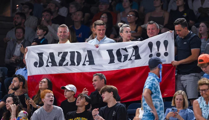 Polscy fani Igi Świątek na US Open. Tańce i transparenty