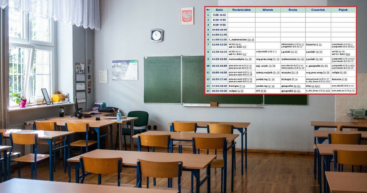 Plan lekcji. W szkole będą nawet do 19. Niektórzy mają zajęcia w soboty