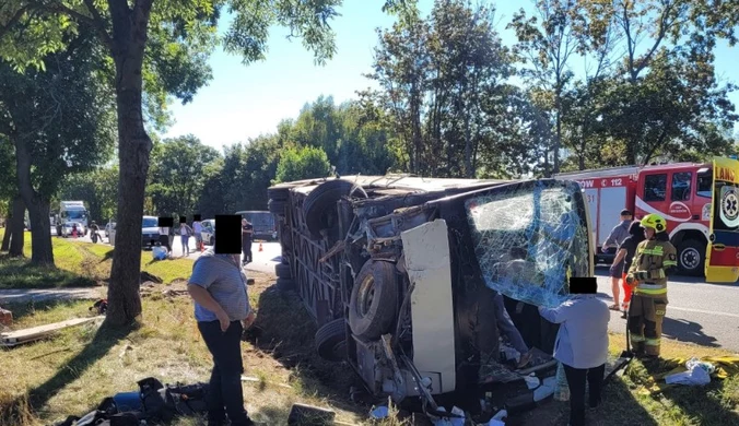 Mazowieckie: Wypadek białoruskiego autobusu. Kilkudziesięciu rannych