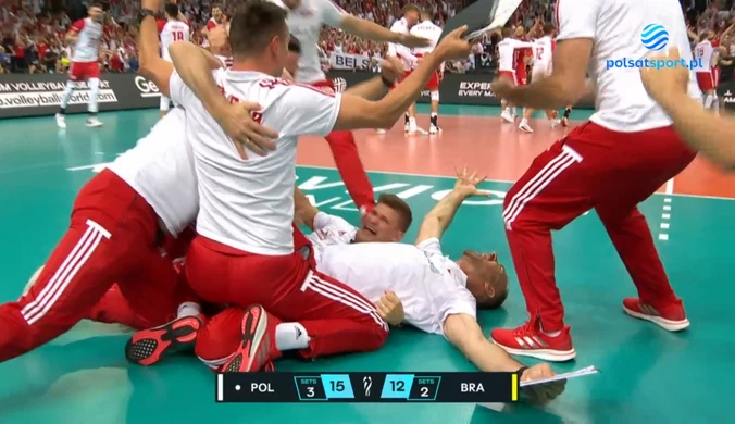 Polska w finale MŚ! Zobacz ostatnie akcje meczu z Brazylią. WIDEO (Polsat Sport)