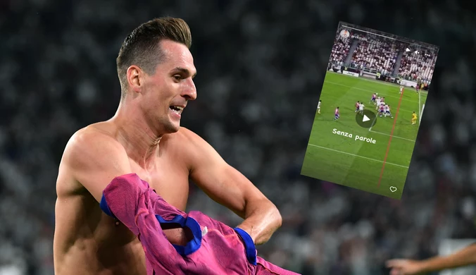 Wymownie, choć... "bez słów". Milik zareagował na kontrowersje w meczu "Juve"