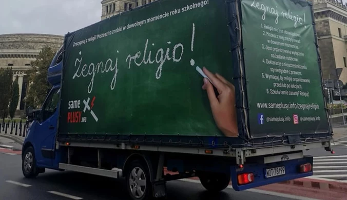 "Żegnaj religio!". Furgonetka z apelem do rodziców jeździ po Polsce