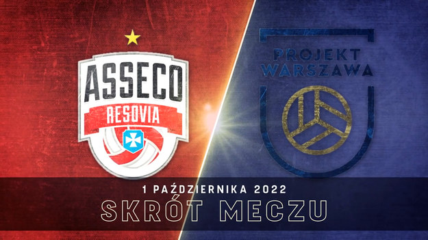 Skrót meczu 1. kolejki PlusLigi Asseco Resovia – Projekt Warszawa 3:0 (25:12, 25:21, 25:20).