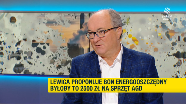 Lewica zaproponowała, by najbardziej potrzebujące gospodarstwa domowe otrzymały bon o wartości 2500 zł na wymianę sprzętu AGD na energooszczędny. - Gospodarstwo w którym nie zarabia się średnio więcej niż 2000 zł, czyli pokazujemy limit przychodowy, takich gospodarstw w Polsce jest 2,4 miliona. Mówimy: ci ludzie mają prawo do dostania 2500 zł na wymianę sprzętu AGD - tłumaczył Włodzimierz Czarzasty. Dodał, że program kosztowałby sześć miliardów złotych i ma pozwolić na zaoszczędzenie prądu.