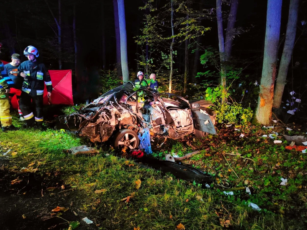 Do tragedii doszło wczoraj wieczorem na drodze wojewódzkiej nr 544, na odcinku Gutowo-Piaseczno, w gminie Lidzbark (Warmińsko-mazurskie). 26-letni kierowca hondy stracił panowanie nad pojazdem i wpadł do rowu. W wyniku zdarzenia, jego samochód dachował i uderzył w drzewo. Ranny mężczyzna został przewieziony do szpitala. Niestety wypadku nie przeżyła pasażerka auta - 25-letnia kobieta.