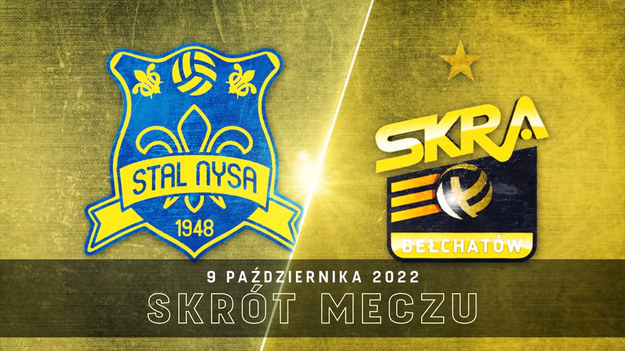 Skrót meczu 2. kolejki PlusLigi PSG Stal Nysa – PGE Skra Bełchatów 2:3 (25:20, 25:20, 19:25, 21:25, 8:15).