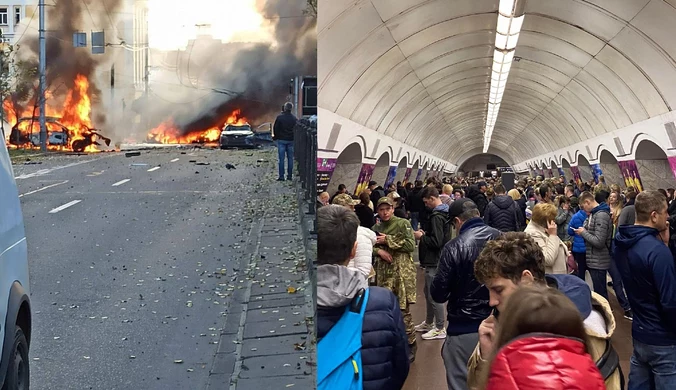 Kijów zaatakowany, Ukraińcy znów w schronach. "Wojna szybko się nie skończy"