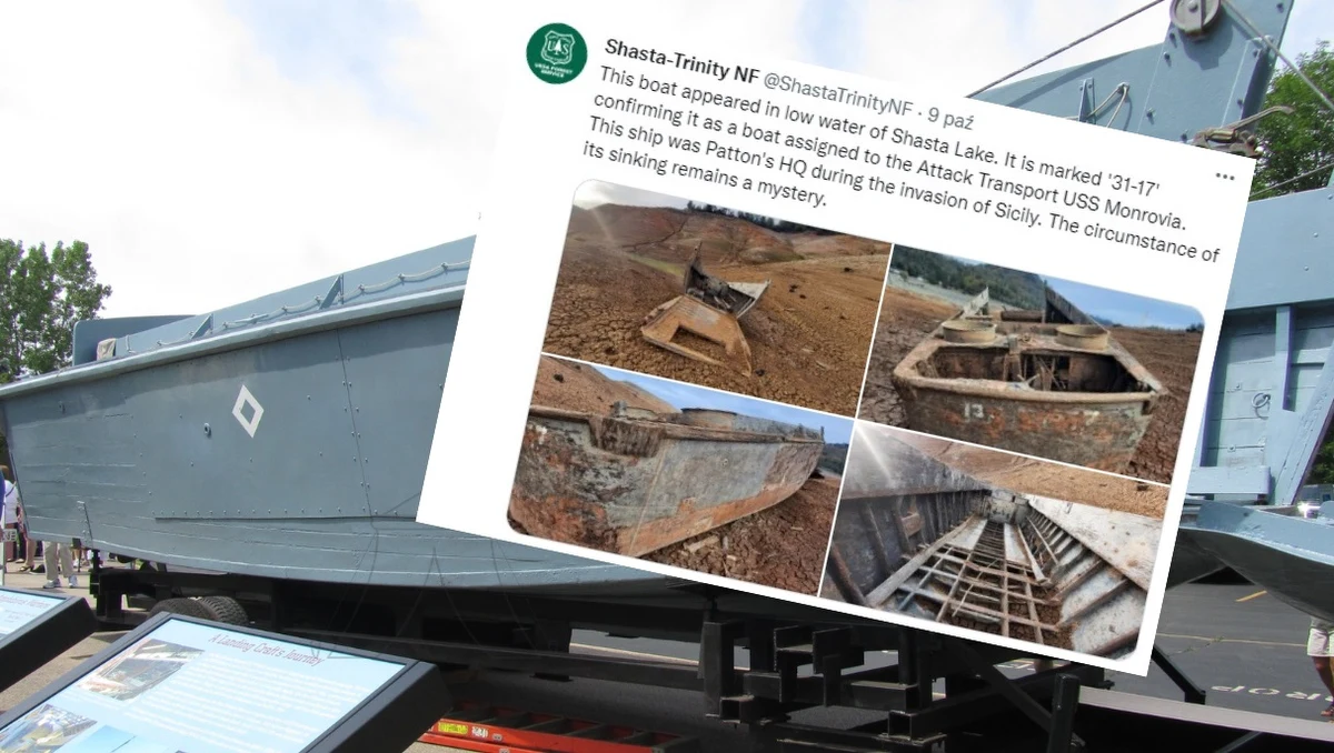 ​Rekordowa susza, do jakiej doszło w tym roku w Kalifornii, spowodowała wysychanie jednego z największych zlokalizowanych tam zbiorników wodnych. Chodzi o jezioro Shasta. Obniżający się poziom wody zaczął odsłaniać niezwykłe znalezisko - zardzewiały korpus łodzi Higginsa z czasów II wojny światowej - podaje portal theguardian.com.