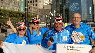 8 godzin, 50 km i 20 mostów w zimnej wodzie. Polak wpław pokonał Manhattan!