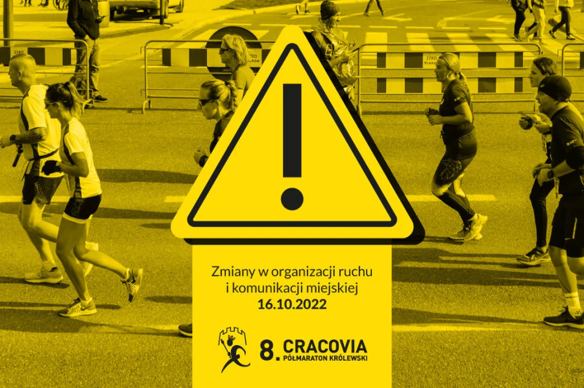 W niedzielę, 16 października, w Krakowie odbędzie się 8. Cracovia Półmaraton Królewski. Oprócz tego biegacze będą rywalizować na 5 km, pod hasłem „Biegiem do Igrzysk”. To oznacza zmiany w organizacji ruchu oraz w funkcjonowaniu komunikacji miejskiej. Sprawdź szczegóły.