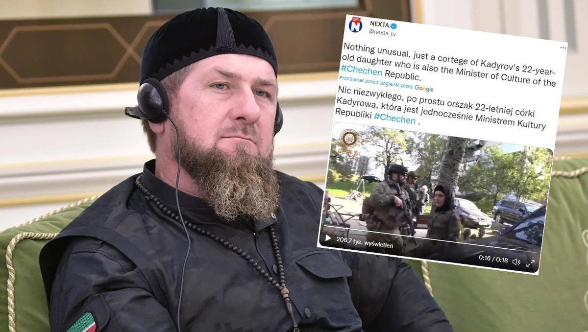 Córka lidera Czeczenii Ramzana Kadyrowa - Ajszat przyjechała do Ukrainy. Jak podają rosyjskie media propagandowe, odwiedza ona Doniecką Republikę Ludową z "misją humanitarną". Towarzyszą jej także niepełnoletni synowie Kadyrowa - 16-letni Achmat, 15-letni Eli i 14-letni Adam.