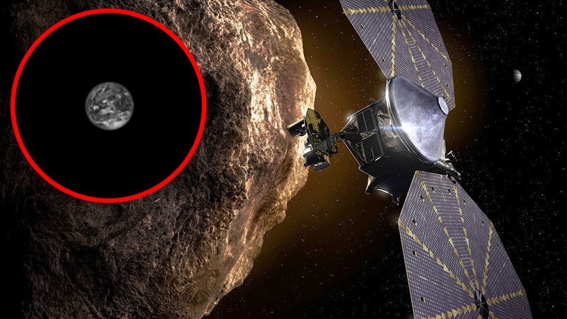 Należąca do NASA sonda Lucy wybiera się w podróż do Planetoid Trojańskich, które orbitują w pobliżu Jowisza. Astronomowie właśnie pochwalili się pięknym obrazem wykonanym przez sondę. Widać na nim Ziemię, Księżyc i mroczną pustkę.