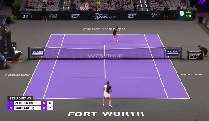 Sakkari - Pegula 7-6(6), 7-6(4) WTA Finals. SKRÓT. WIDEO 