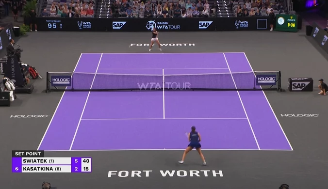 Iga Świątek - Daria Kasatkina 6-2, 6-3 WTA Finals. SKRÓT. WIDEO