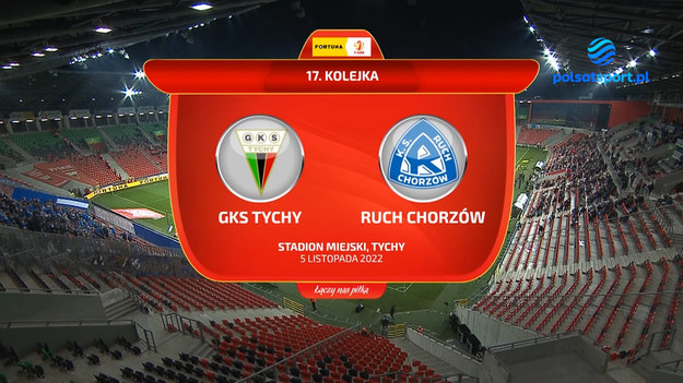 Skrót meczu Fortuna 1 Ligi: GKS Tychy - Ruch Chorzów 2:2.