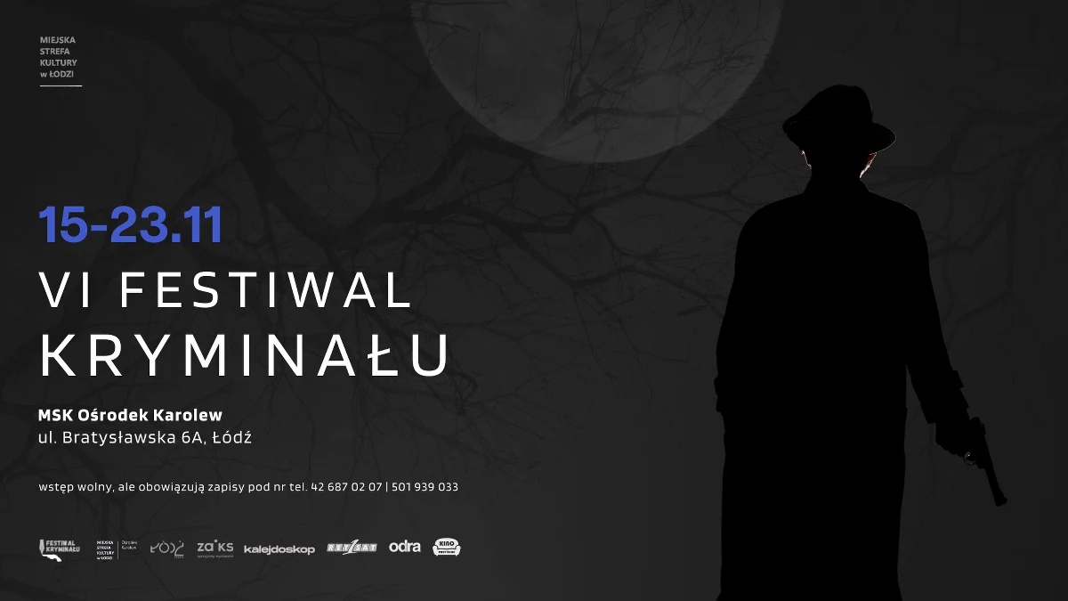 Fascynują Cię zagadki kryminalne i uwielbiasz książki, od których ciężko się oderwać? Ten Festiwal jest dla Ciebie! Jeśli dociekanie, kto jest sprawcą to Twoje ulubione zajęcie podczas lektury, na pewno Festiwal zachęci Cię jeszcze bardziej do czytania kryminałów. Koniecznie odwiedź Ośrodek Karolew (filię Miejskiej Strefy Kultury) w dniach 15-23 listopada. Tam będzie odbywał się Festiwal Kryminału w Łodzi.