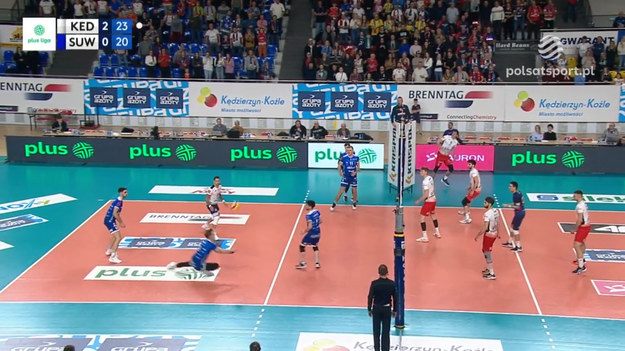 Fragment meczu 10. kolejki PlusLigi Grupa Azoty ZAKSA Kędzierzyn-Koźle – MKS Ślepsk Malow Suwałki (25:22, 26:24, 25:21)

