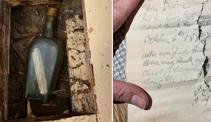 List w butelce sprzed 135 lat. Niezwykłe odkrycie w Edynburgu 