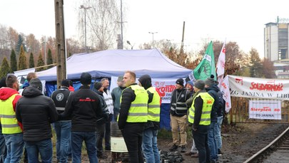 Protest górników w Libiążu. Blokowali wyjazd pociągów z węglem