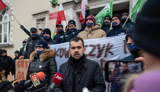 Protest Agrounii. Rolnicy chcą, by ukraińskie zboże wyjechało z Polski