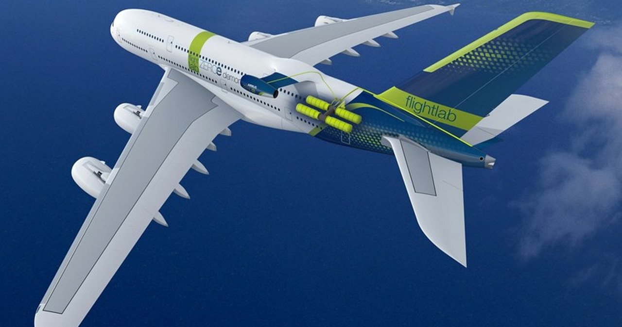 Tego nikt się nie spodziewał. Największy samolot pasażerski świata nie odejdzie do przeszłości. Wróci do łask, ale w iście ekologicznej odsłonie. Oto projekt samolotu ZEROe Demonstrator od Airbusa. Tak ma wyglądać przyszłość lotnictwa.