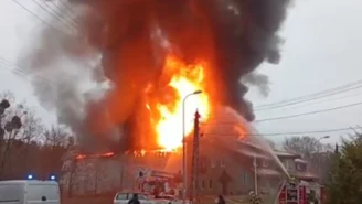Olbrzymi pożar w Białymstoku. Płonie hala sportowa