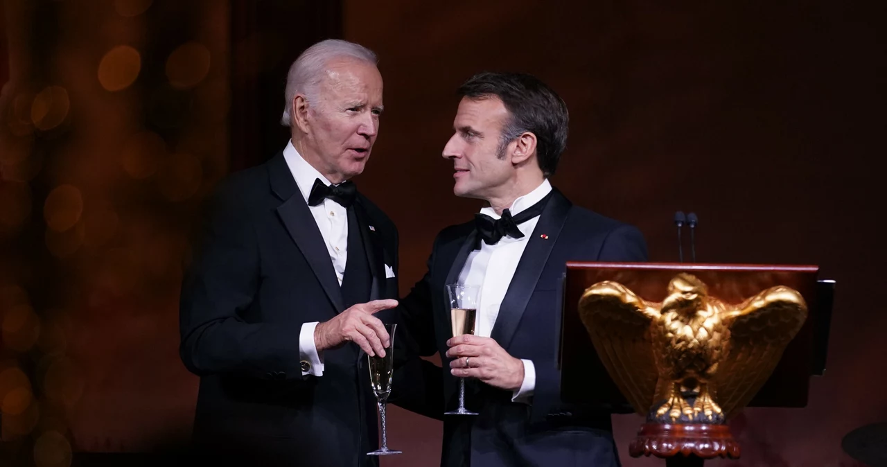 Prezydenci Stanów Zjednoczonych i Francji: Joe Biden i Emmanuel Macron