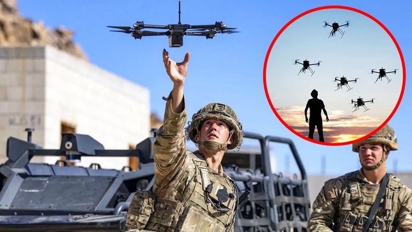 Amerykańska armia chce zapewnić żołnierzom systemy wsparcia, które pozwolą szybko namierzyć wroga i go spacyfikować. W tym pomogą uwalniane z plecaków roje dronów Skydio RQ-28A.