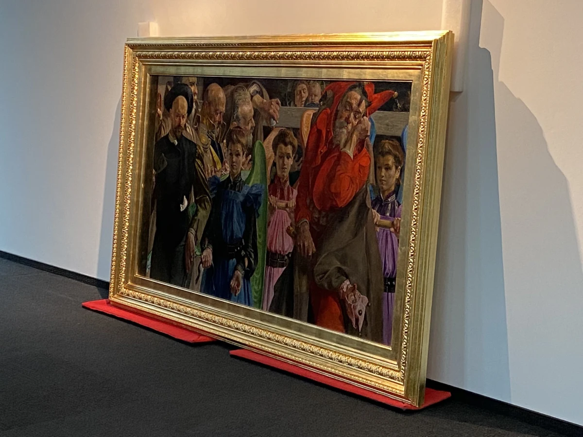 Obraz "Rzeczywistość" Jacka Malczewskiego został sprzedany za 17 mln zł. Licytacja, która odbyła się w domu aukcyjnym DESA Unicum w Warszawie, była "warunkowa". Dzieło nadal jest zabezpieczone w prokuratorskim postępowaniu. Do realizacji transakcji i wydania obrazu dojdzie, gdy zostanie ustalony jego stan prawny. 