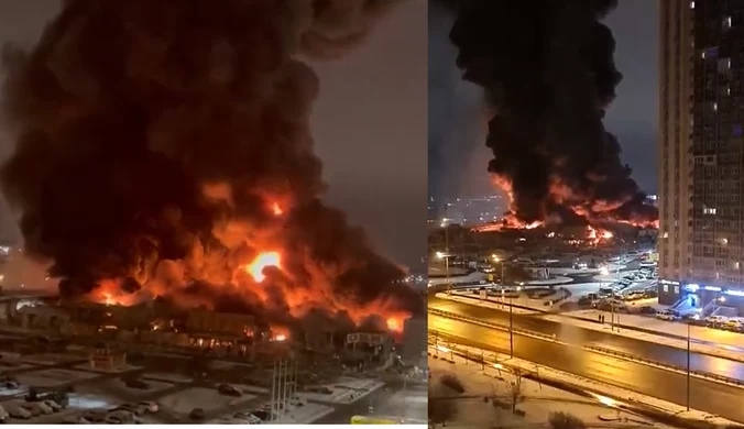 Pożar centrum handlowego pod Moskwą
