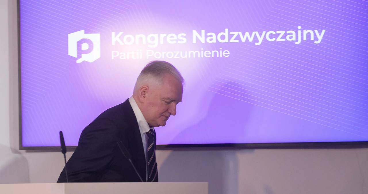 Jarosław Gowin podczas Kongresu Nadzwyczajnego Porozumienia, 10 grudnia 2022 roku