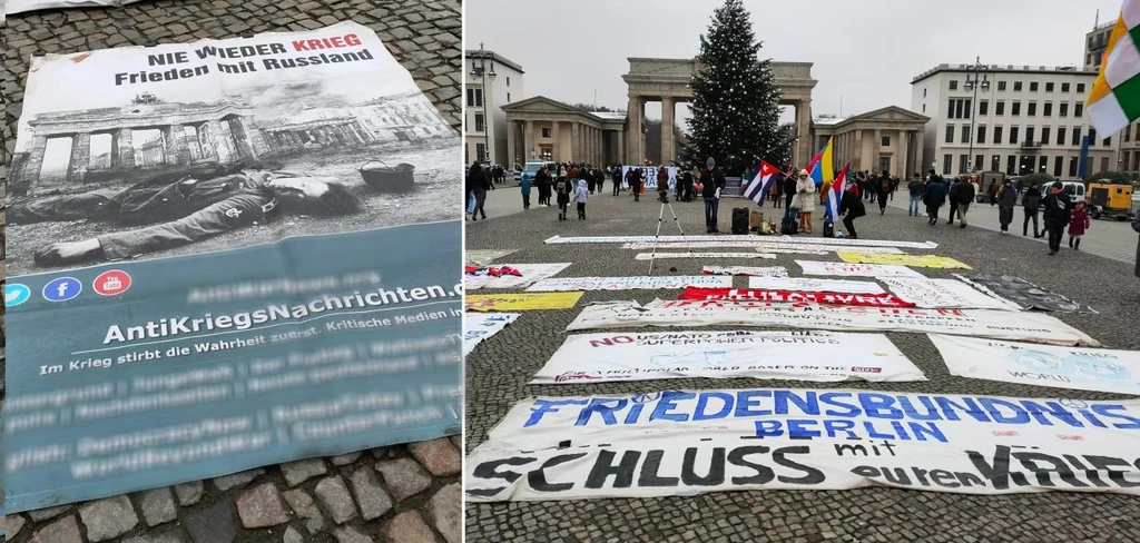 Manifestacje przed Bramą Brandenburską przebiegały w niezakłócony sposób - mimo promowanych na nich haseł