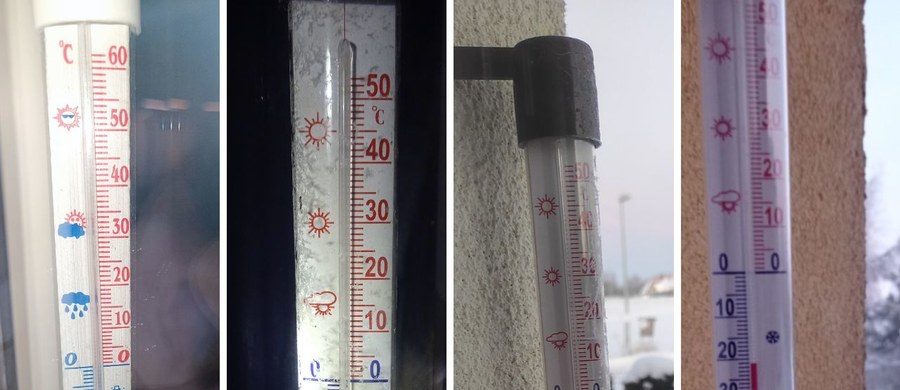 Minus 17 stopni - tyle pokazywały dzisiejszej nocy termometry w Terespolu. Jeszcze niższa temperatura była tam przy gruncie - minus 26 stopni Celsjusza. Tej nocy mróz ma być już mniej siarczysty. IMGW ostrzega jednak przed marznącymi opadami powodującymi gołoledź.