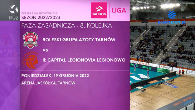 Skrót meczu 8. kolejki Tauron Ligi, w którym zmierzyły się zespoły Roleski Grupa Azoty Tarnów i Ił Capital Legionovia. 