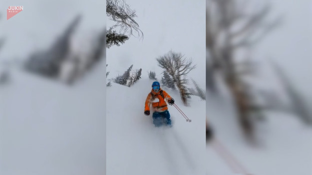 Sporty zimowe to wielka frajda. Zjeżdżanie na nartach w świeżym śniegu z pewnością jest jednym z najprzyjemniejszych uczuć dla każdego miłośnika białego szusowania. Zobaczcie nagranie, którym podzielił się pewien mężczyzna. Zjazd w jego wykonaniu wygląda niezwykle imponująco!