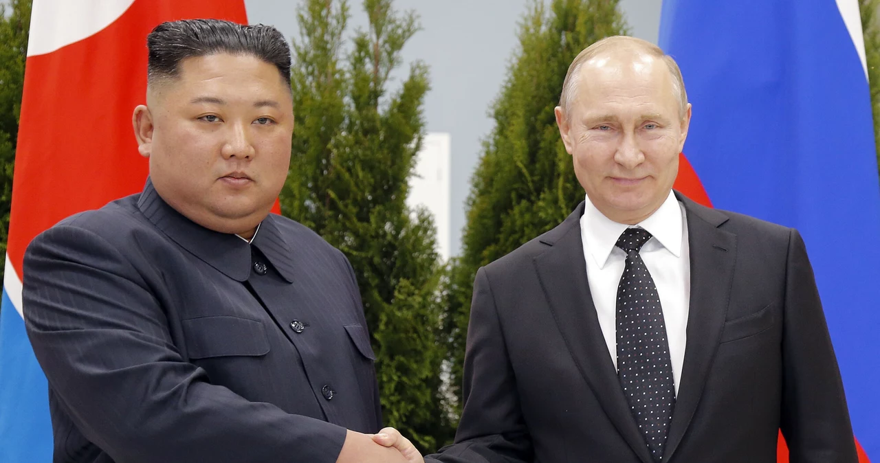 Przywódca Korei Północnej Kim Dzong Un i prezydent Rosji Władimir Putin